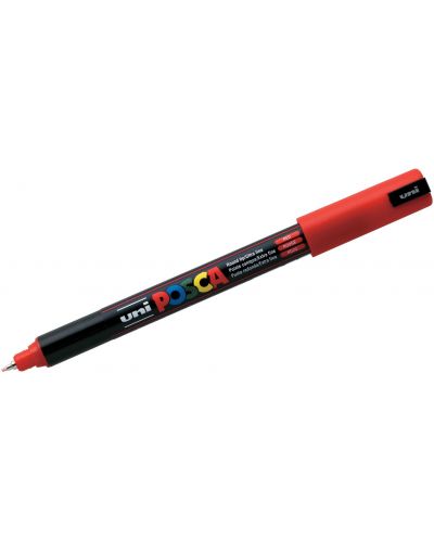 Перманентен, ултра фин маркер Uni Posca - PC-1MR, 0.7 mm, червен - 1