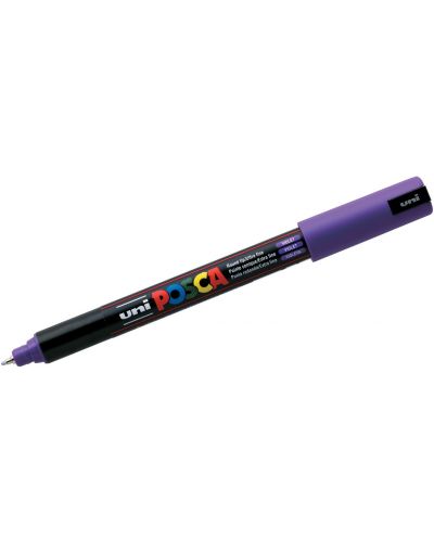 Перманентен, ултра фин маркер Uni Posca - PC-1MR, 0.7 mm, лилав - 1