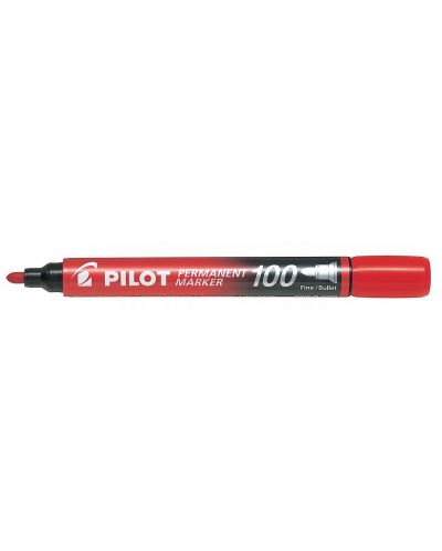 Перманентен маркер Pilot 100 - Червен - 1