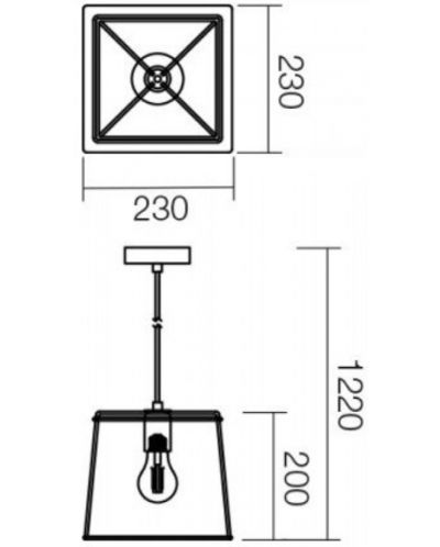 Пендел Smarter - Sketch 01-1262, IP20, 240V, E27, 1x42W, черен мат - 2