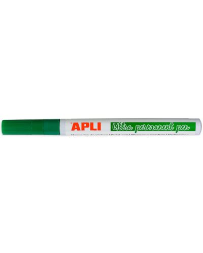 Перманентен маркер Apli, зелен - 1