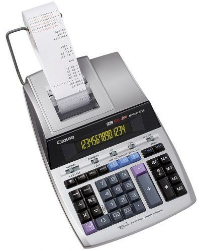 Печатащ калкулатор Canon - MP 1411-LTSC, с лента, 14-разряден, бял - 1