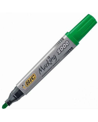 Перманентен маркер Bic 2000 -  5.0 mm, зелен - 1
