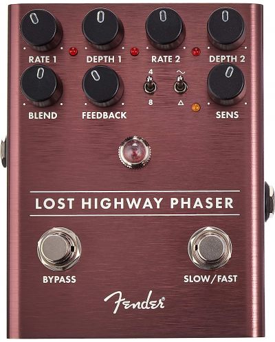 Педал за звукови ефекти Fender - Lost Highway Phaser, червен - 1