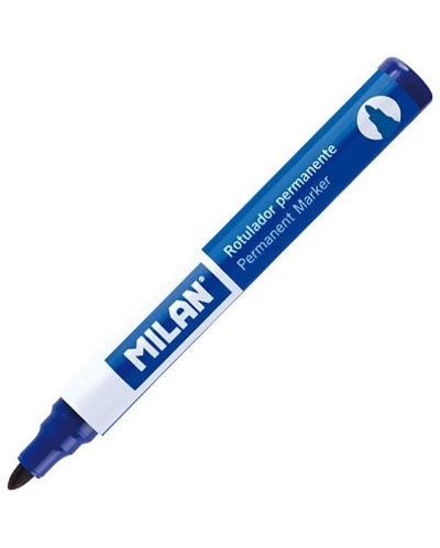 Перманентен маркер Milan - С объл връх, син, 4 mm - 1