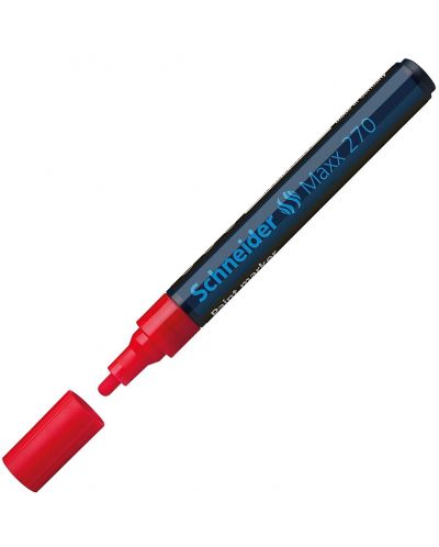 Перманентен лаков маркер Schneider Maxx 270 - 3 mm, червен - 1
