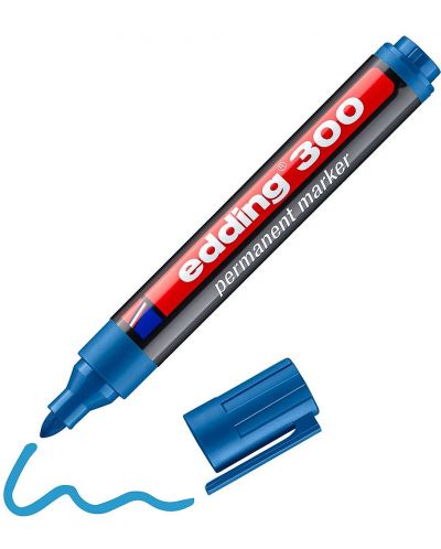Перманентен маркер Edding 300 - Светлосин - 1