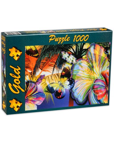 Пъзел Gold Puzzle от 1000 части - Пеперуди - 2
