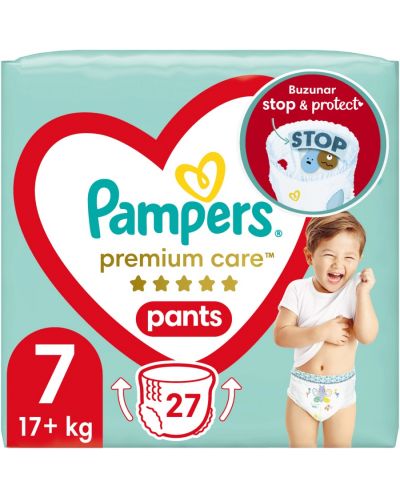 Пелени гащи Pampers Premium Care - VP, Размер 7, 17+ kg, 27 броя - 3
