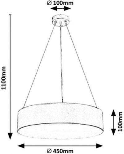 Пендел Rabalux - Renata 5082, IP20, E27, 3 х 10W, 230V, черен мат - 2