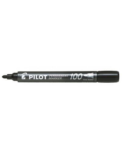 Перманентен маркер Pilot 100 - Черен - 1