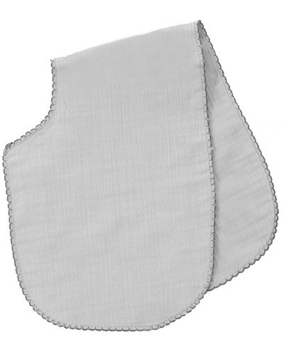 Пелена за рамо от муселин BabyJem - Сива, 22 х 57 cm - 1