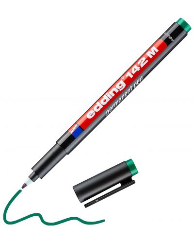 Перманентен маркер Edding 142 - Зелен, M - 1