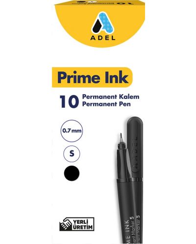 Перманентен маркер Adel Prime Ink - S, черен - 3