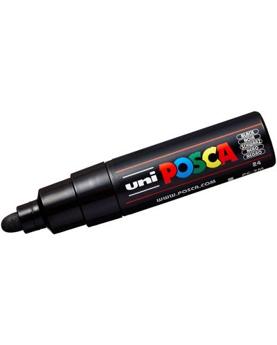 Перманентен маркер със объл връх Uni Posca - PC-7M, 5.5 mm, черен - 1