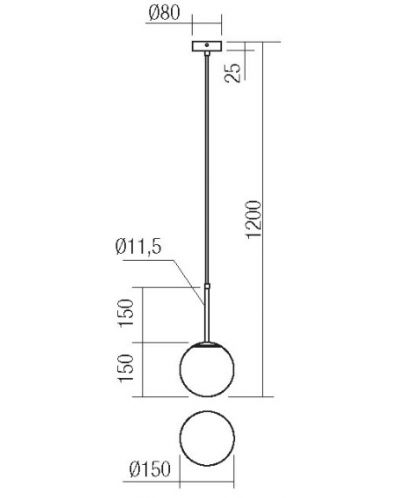 Пендел Smarter - Niva 01-2623, IP20, 240V, E14, 1x28W, златист мат - 2