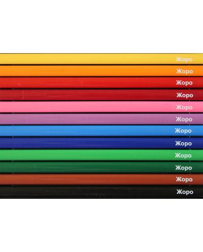 Персонализирани цветни моливи Jolly Superstick Delta - метална кутия, 12 цвята, Жоро - 2