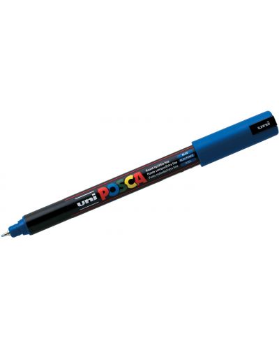 Перманентен, ултра фин маркер Uni Posca - PC-1MR, 0.7 mm, син - 1