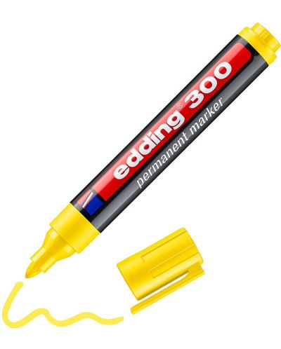 Перманентен маркер Edding 300 - Жълт - 1
