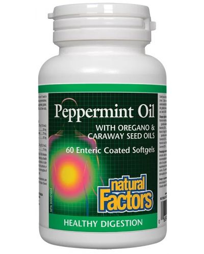 Peppermint Oil, 60 капсули, Natural Factors - 1