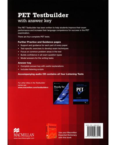 PET Testbuilder + key + CD / Английски език - ниво B1 (Помагало за сертификатен изпит) - 2