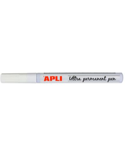 Перманентен маркер Apli, бял - 1