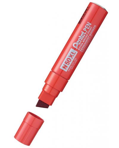 Перманентен маркер Pentel - N50XL, червен - 1