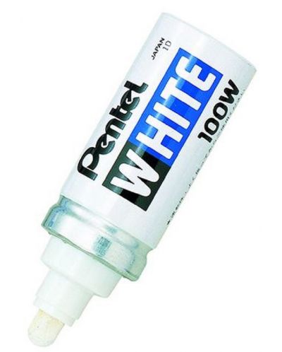 Перманентен мини маркер Pentel White X100W - 6.6mm, бял - 1