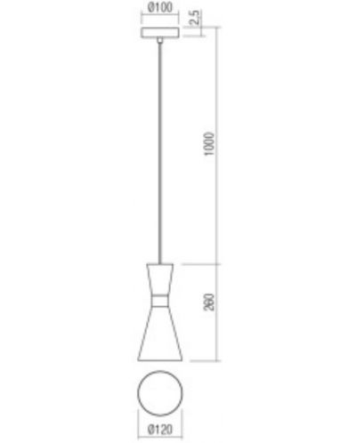 Пендел Smarter - Kilt 01-2709, IP 20, 240 V, E27, 1 x 42 W, бял мат - 2
