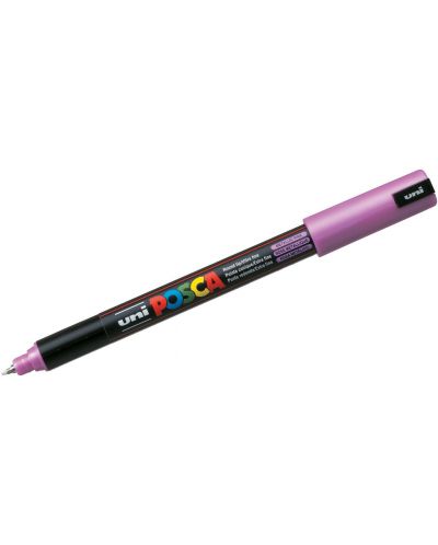 Перманентен, ултра фин маркер Uni Posca - PC-1MR, 0.7 mm, розов металик - 1