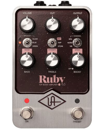 Педал за звукови ефекти Universal Audio - Ruby 63, златист/червен - 1