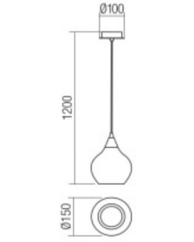 Пендел Smarter - Tanner 01-3190, IP20, 240 V, E14, 1 x 28 W, хром - 2