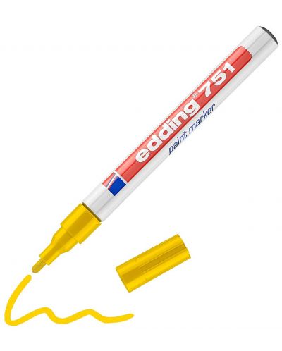 Перманентен маркер Edding 751 - Жълт - 1