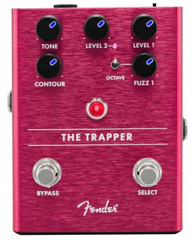 Педал за звукови ефекти Fender - Trapper Dual Fuzz, розов - 1