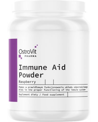 Pharma Immune Aid Powder, малина, 100 g, OstroVit - 1