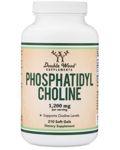 Phosphatidyl Cholinе, 1200 mg, 210 капсули, Double Wood - 1
