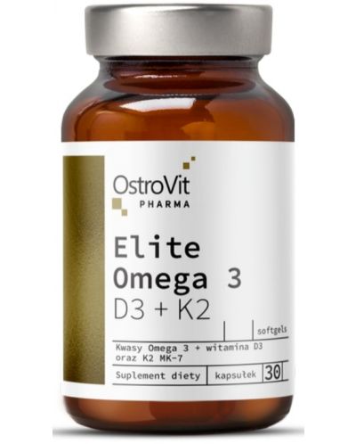 Pharma Elite Omega 3 D3 + K2, 30 капсули, OstroVit - 1