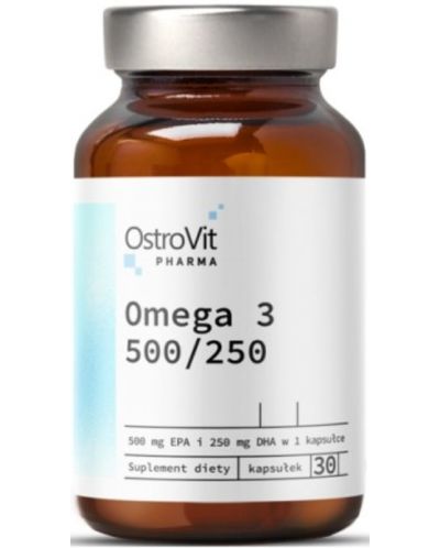 Pharma Omega 3 500/250, 1000 mg, 30 капсули, OstroVit - 1