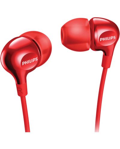 Слушалки с микрофон Philips SHE3555RD - червени - 1