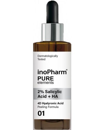 InoPharm Пилинг за лице със салицилова и хиалуронова киселина, 30 ml - 1