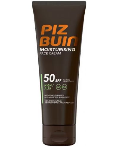 Piz Buin Moisturising Слънцезащитен крем за лице SPF50, 50 ml - 1