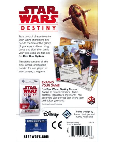 Игра с карти и зарове Star Wars Destiny - Boba Fett Starter Set - 4