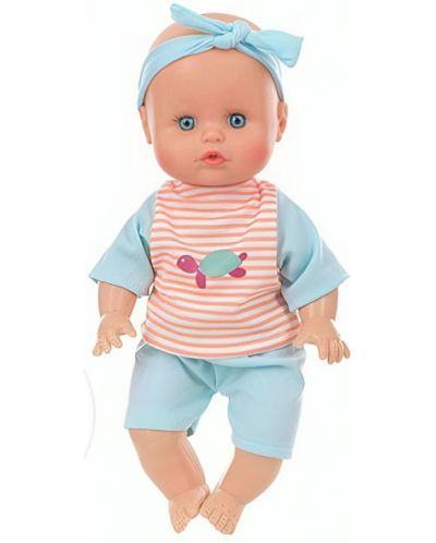 Пишкаща кукла-бебе Raya Toys - Bonnie, с аксесоари, в синьо - 2