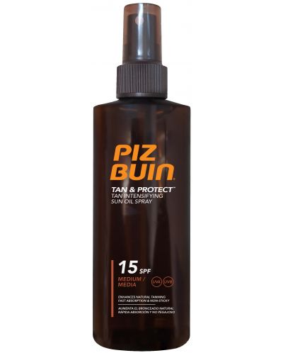 Piz Buin Tan & Protect Спрей-олио за бърз тен, SPF 15, 150 ml - 1