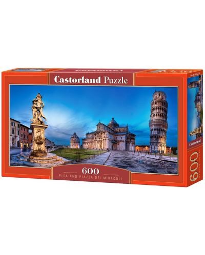 Панорамен пъзел Castorland от 600 части - Площадът на чудесата, Пиза - 2