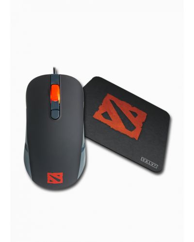 Комплект мишка и подложка SteelSeries - Kana DOTA 2 Limited Edition Bundle, черен