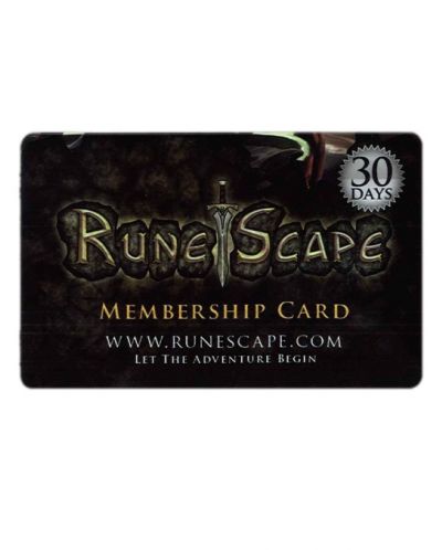 Runescape 30 day membership card (PC) - електронна доставка