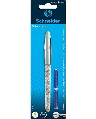 Комплект писалка Schneider Voyage M - С 2 патрончета мастило, асортимент - 2