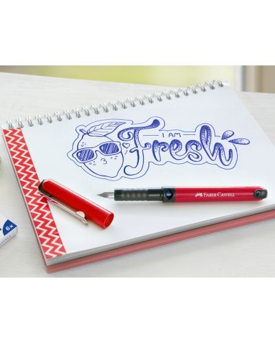 Писалка Faber-Castell Fresh - Червена - 3