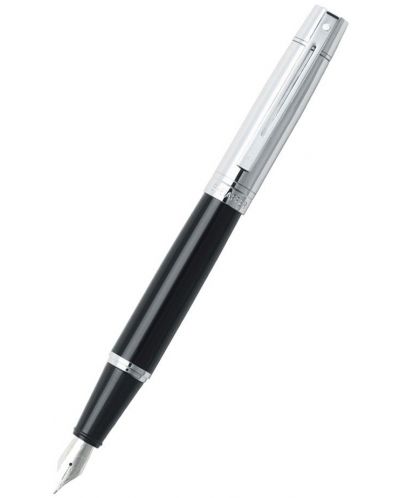 Писалка Sheaffer 300 - M, черна със сребристо - 1